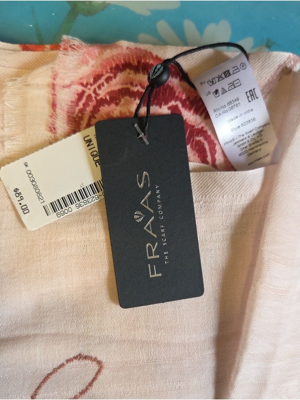 Fraas Over-sized Asian-inspired Imprinted Dragon Wrap Scarf - Picture 8 of 11
